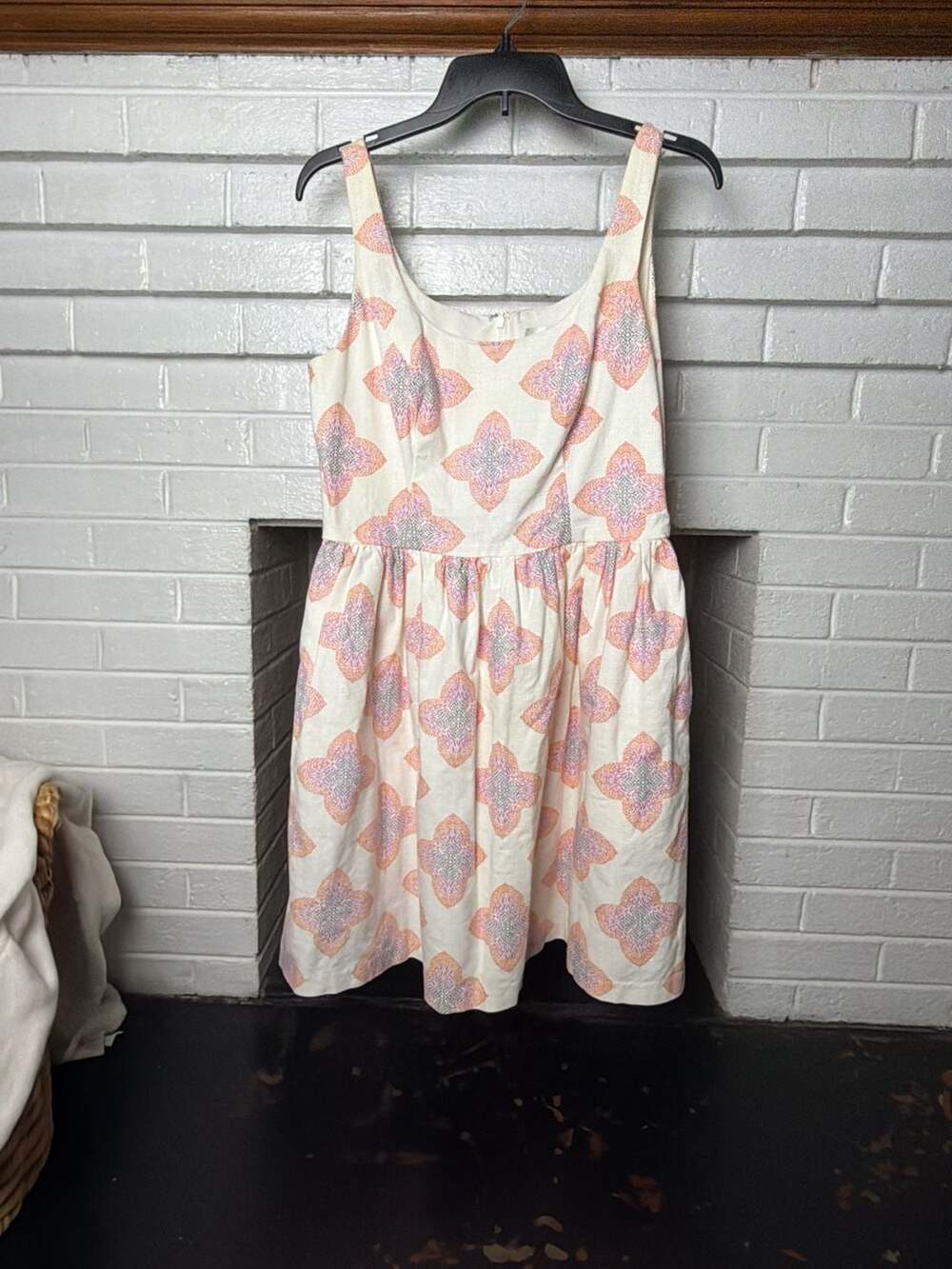 Blithe New York Geometric Floral Print A-Line Sleeveless Dress Size 8